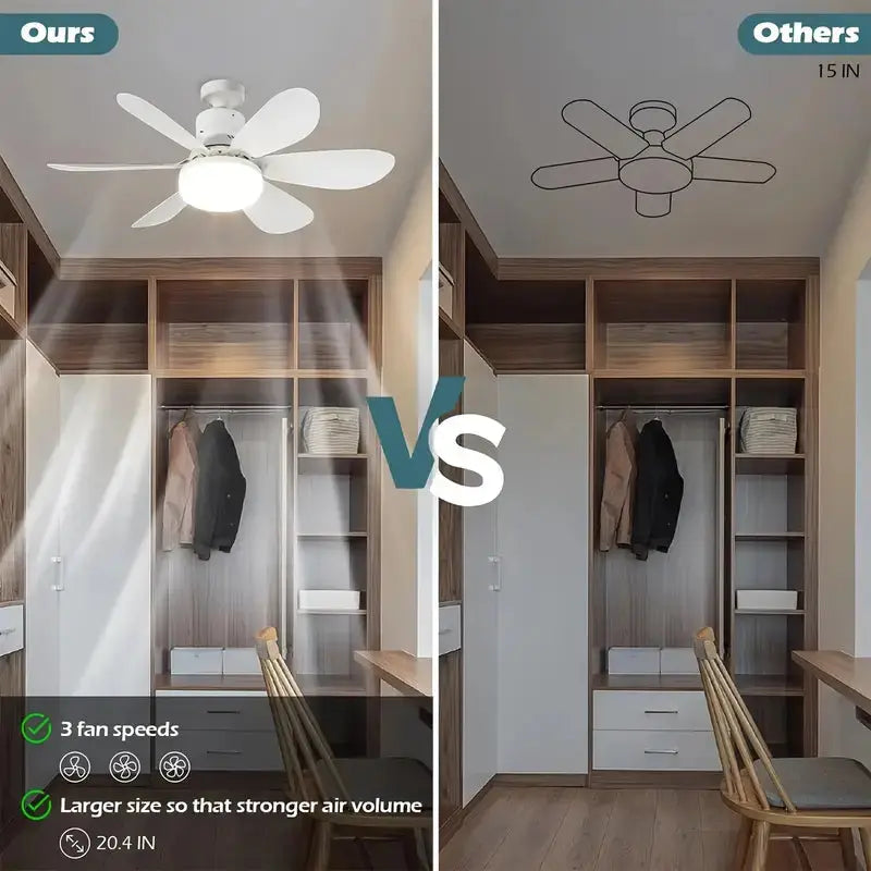 Ventilador de Teto Super Silencioso Iluminação  e Ventilação C/ Controle Remoto 40W