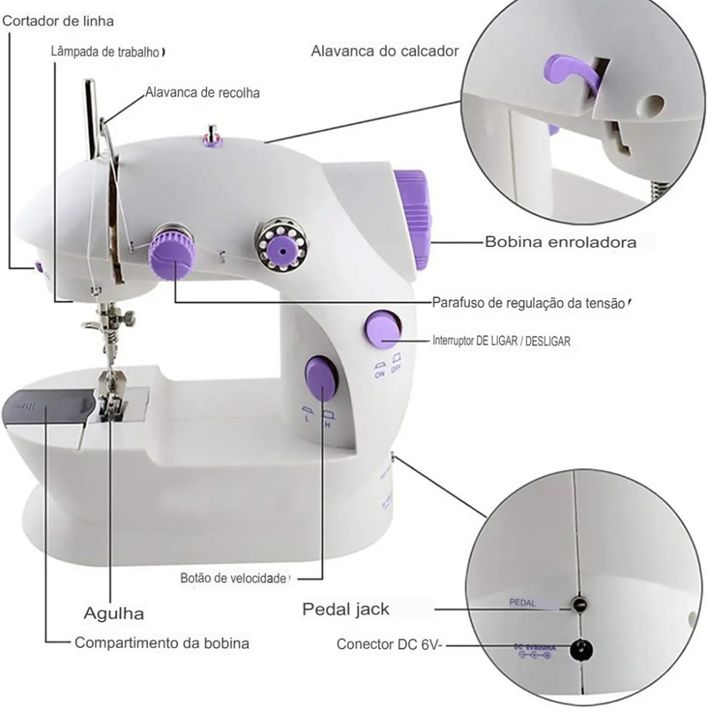 Mini Máquina de Costura Portátil