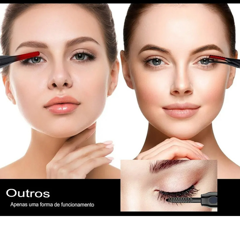 Curvador de Cílios Portátil com 3 Temperaturas  Cílios Perfeitos em 10 Segundos!
