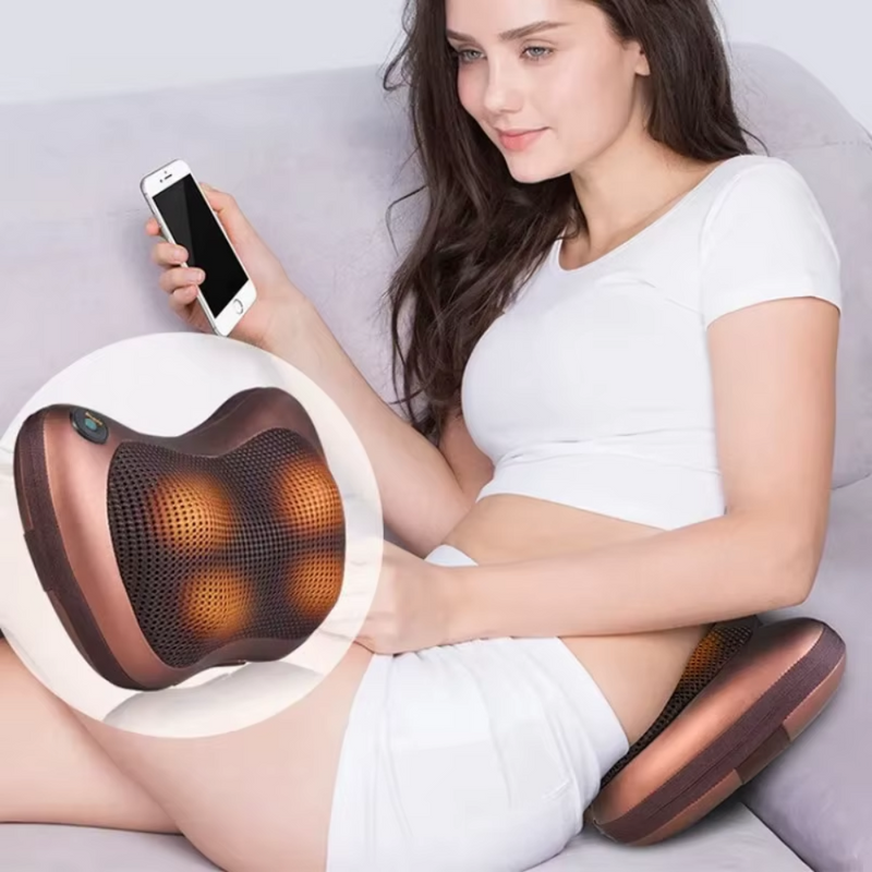 Travesseiro Massageador Eletrico Pescoço Lombar Shiatsu