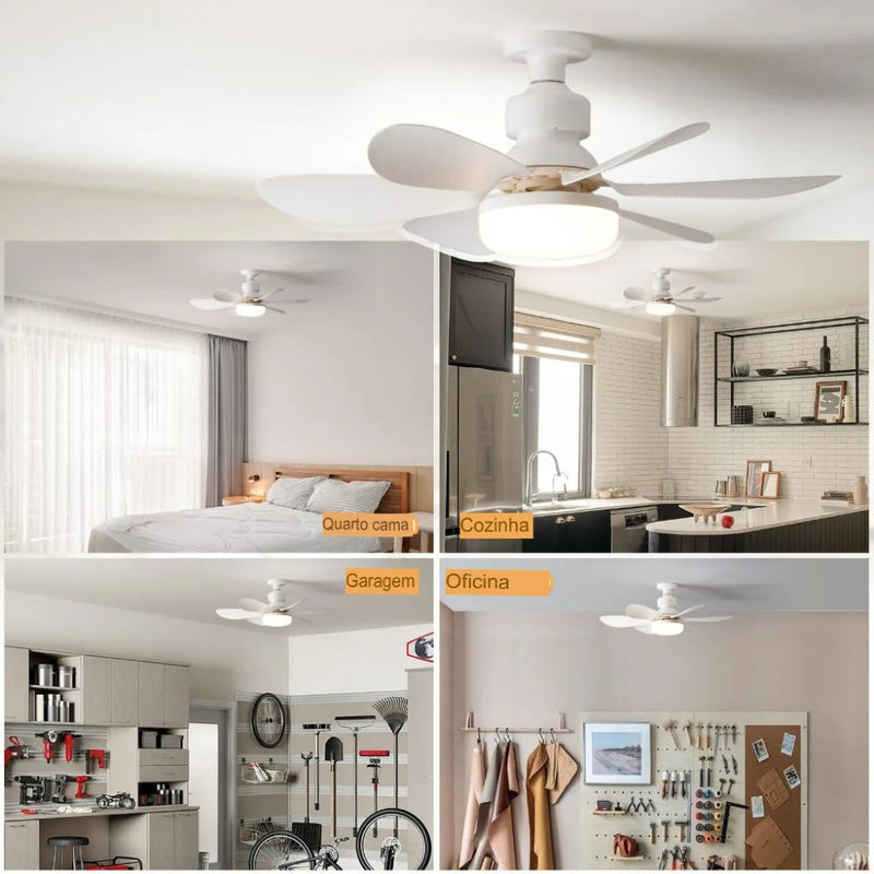 Ventilador de Teto Super Silencioso Iluminação  e Ventilação C/ Controle Remoto 40W